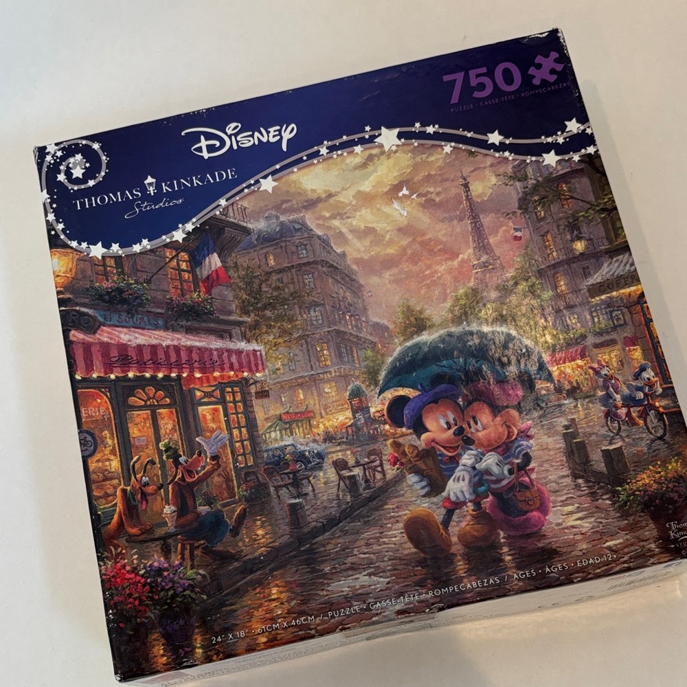 Ceaco Disney Thomas Kinkaid Minnie Mickey Paris Jigsaw Puzzle Love Valentines‎
